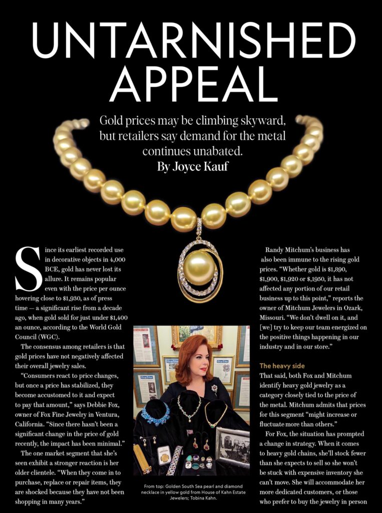 Making Dollars & Sense: Rapaport News Features Tobina Kahn; House of Kahn Estate Jewelers